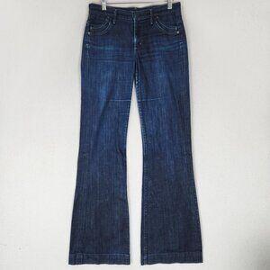 Citizens of Humanity Jeans Womens 28 Blue Hutton Mid Rise Wide Flare Leg Casual